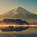 Mount fuji at Lake kawaguchiko, Sunrise: 