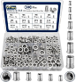 Amazon.com: Vifmy SAE 铆钉螺母组合套件(240 件),#6-32#8-32#10-24 1/4"-20 5/16"-18 3/8"-16 UNC Rivnut 螺纹插入螺母套装,Z 镀 F 包括镀 inish 碳钢螺母 : 工业与科研用品