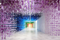 140,000 Pieces of Paper Form a Colorful 'Universe of Words' Installation by Emmanuelle Moureaux : Tokyo-based French architect Emmanuelle Moureaux (previously) recently hung 140,000 pieces of paper from the ceiling to create rainbow passageways in celebra