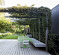 Steel L-shaped pergola | Neil Architecture: