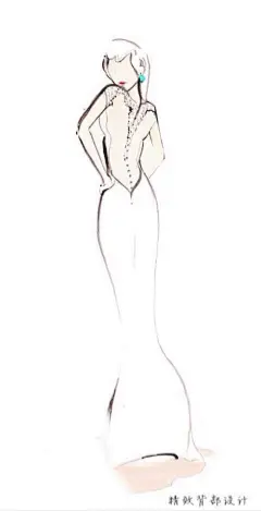 【简单黑白—线条的魅力】 2015婚纱流行元素 婚纱手绘稿 时装设计手稿 铅笔画 素材  插画 手绘
