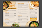 Organic flat rustic restaurant menu template with photo Free Vector