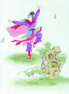 女侠 练武 英姿 人物、待女、童戏-中国国画-中国国画,人物、待女、童戏