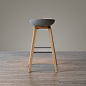 特价现代简约丹麦北欧风个性时尚创意吧椅吧凳设计师实木PP酒吧椅-淘宝网