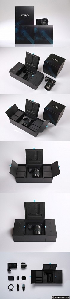 高档相机包装设计 国外相机包装盒 黑色相...