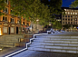 Illuminated bench divides the Gertrudenkirchhof plaza, Hamburg, Germany. Visit the slowottawa.ca boards: http://www.pinterest.com/slowottawa/: