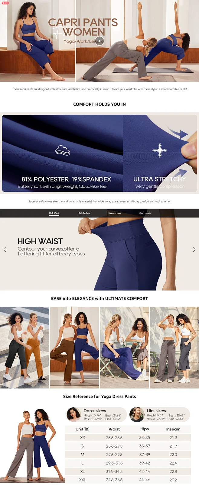 Soothfeel Women's Wide Leg Yoga Pants - High Waist Lounge Sweatpants With Pockets, Petite/Regular/Tall Inseams