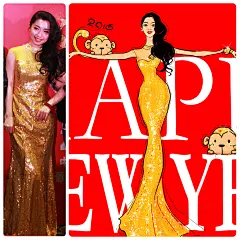 Maggie Ai时尚插画 
A first time illustration inspired by me hosting on New Year Festival Night of 2015.

灵感取自去年的主持礼服：中国风 旗袍 鱼尾。
藉此缅怀一下：
一年后的今天，我们做了最喜欢的事，真好。
