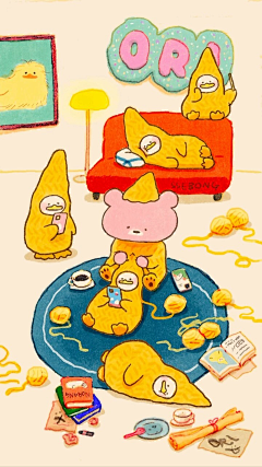 一口一个糯米糍采集到插画卡通动物