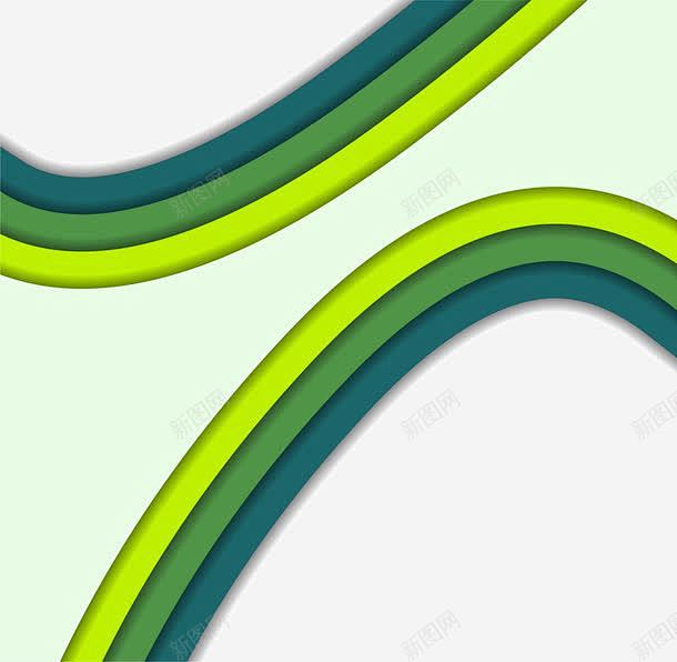 绿色条纹标题框 创意素材