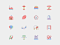 Amusement Park Icons in Office Style