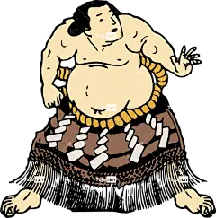 经典的 日本 日本人 男人 老的 复古的 运动的 相扑 摔跤手