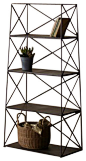 Tall & Skinny Raw Iron Shelf industrial bookcases