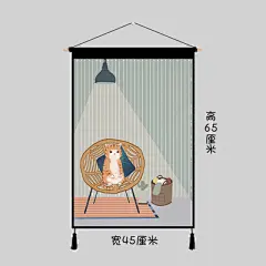 猫咪挂毯ins挂布背景布装饰墙布卧室床头网红挂画电表箱装饰布-淘宝网