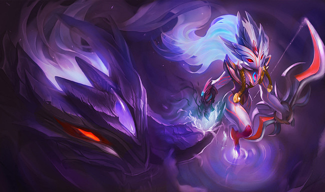 英雄联盟永猎双子千珏同人图插画壁纸改了个色上色练习半次元第一中文