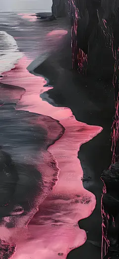 壁纸‖ 粉色山峰河流壁纸套图