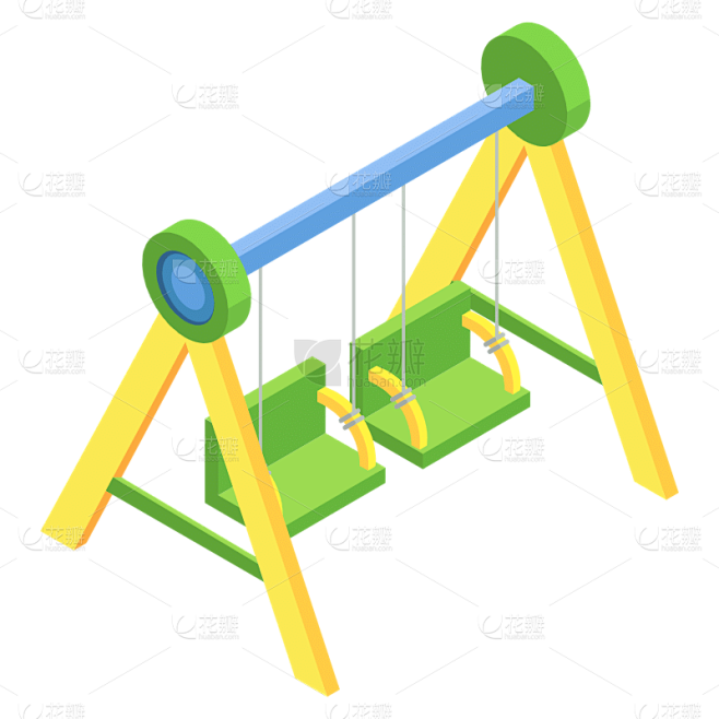 2.5D-游乐场元素贴纸-秋千