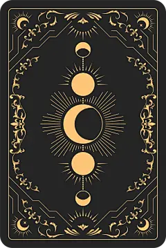免扣素材|塔罗牌背面矢量图&amp;魔法符号边框 - 小红书