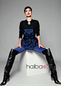 模特哈娜·B·A (Hanaa Ben Abdesslem) 为《Harper's Bazaar》杂志英国版2012年9月刊拍摄时尚大片“Baroque Chick”，摄影师Miguel Reveri