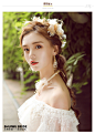 水舞新娘头花超仙手工绢纱花朵串珠仙美结婚头饰婚礼配饰品 A3970-tmall.com天猫