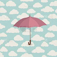 云,天气,雨,式样,天空,伞,白色,湿,季节,概念