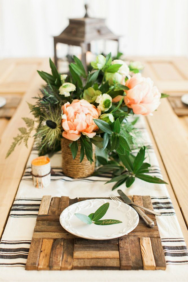 餐桌布置,创意桌花,小清新婚礼,