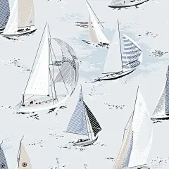 儿童壁纸贴图航海风格卡通【来源www.zhix5.com】 (5)