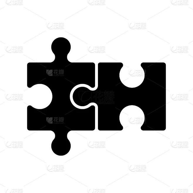 拼图图标设计矢量模板素材-花瓣网
