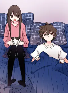 #余小熊和许兔兔#，快看漫画
▷情侣头像◁
@柚子海洋水ベ