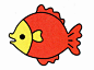卡通小鱼的画法 可爱的小鱼简笔画教程素描彩铅-www.uzones.com