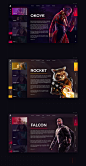 Infinity war marvel Thanos UI ux movie interaction Web Design  Avengers endgame