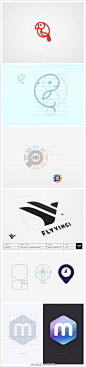 分享一组知名logo设计尺规作图，不容错过！#LOGO设计#