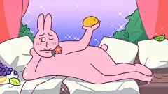 可爱搞怪ipad壁纸 电脑壁纸cr.粉红兔子Myfriend