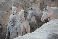 兵马俑,秦始皇陵景区,掩埋的,西安,陵墓,勇士,水平画幅,死后的世界,彩色图片
