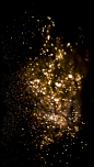 金粉质感黑底背景质感粉末散粉背景(658×1166)