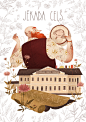 Set of postcards : This spring I was asked to create a set of illustrations for souvenir production under the theme "Latvia .Europe. Cultural and natural heritage". Each illustration must include one of the cultural or natural objects that are b