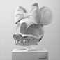 Cartoon Fossils : A series imagining realistic skulls based on cartoon charactes.