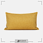 「麻样年华」双面用黄色棉麻抱枕北欧简约靠枕客厅沙发腰枕样板间-淘宝网