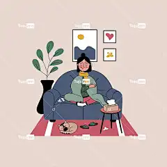 生病的 流感 寒冷的 猫 冬天 冠状病毒病 动物 生病的女孩