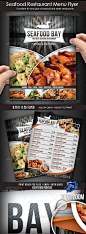 Seafood Restaurant Menu Flyer: 