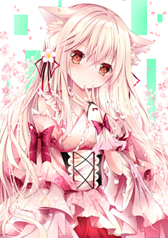 月红3434采集到猫耳少女