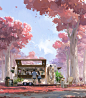 cherry blossom cafe