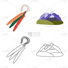 传统,旅游目的地,图标,国内著名景点,雪,糖果,岩石,分离着色,设计,烹调