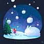 Snowing rabbit by minayuyu