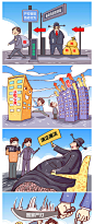 房价反腐倡廉廉政教育漫画反贪插画奉公守法海报PSD素材 H942
