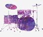 紫色爵士鼓乐器高清素材 页面网页 平面电商 创意素材 png素材