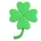 Four Leaf Clover 3D Illustration