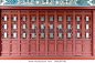 Local close up of red wooden door of Chinese architecture in Tengwang Pavilion Nanchang City Jiangxi Province