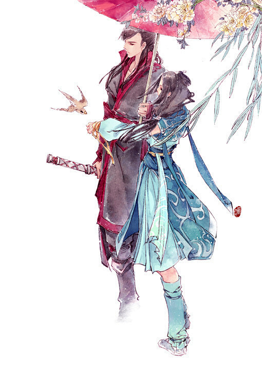 中国古风人物唯美插画