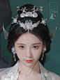 【蝉鸣知夏】尘中月 镀银流苏古风头饰汉服配饰新中式原创设计-淘宝网